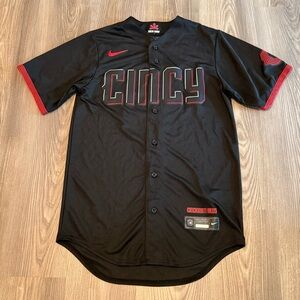 Joey Votto #19 Authentic Jersey Juncta Juvant Small Nike MLB Cincinnati Reds